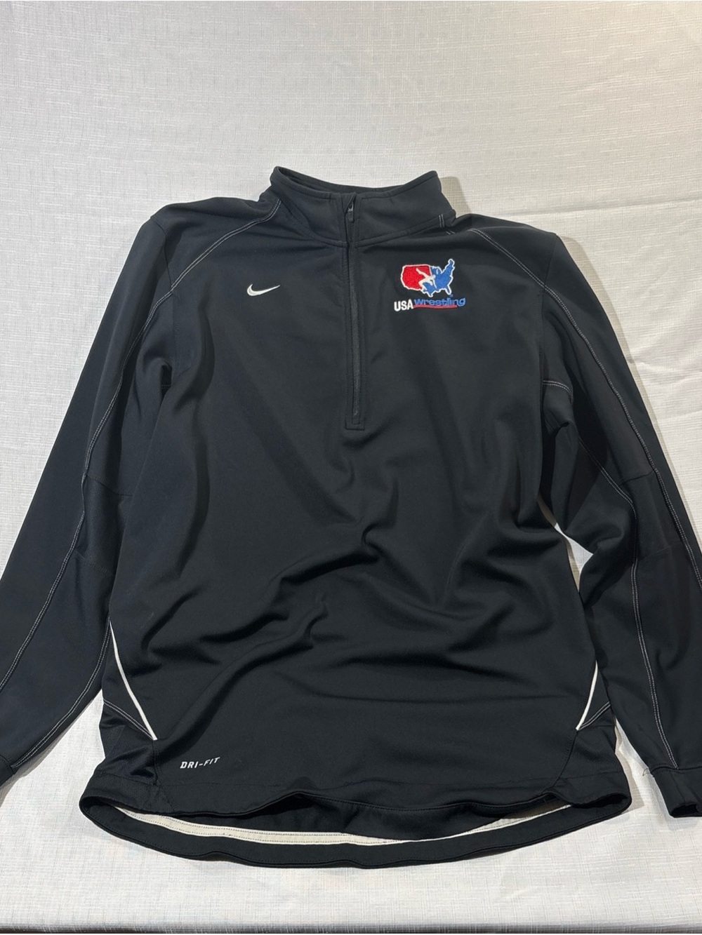 Nike Men’s Black Quarter-Zip Dri-FIT USA Wrestling Pullover